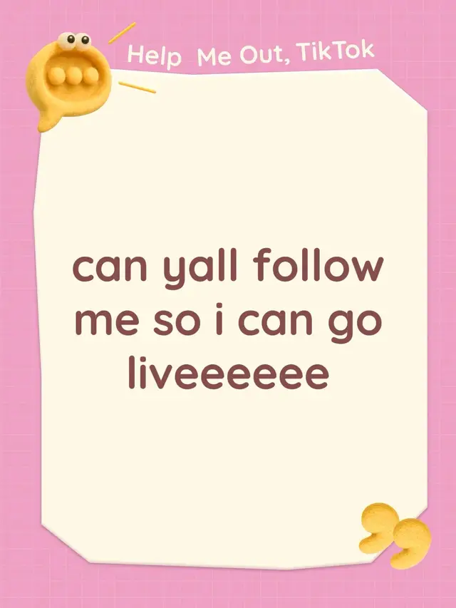 can yall follow me so i can go liveeeeee#fyp #tiktoklive 