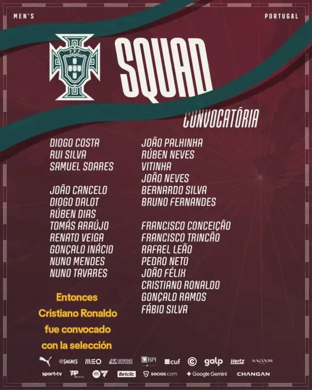 Cristiano fue convocado para la Nations League #cristianoronaldo #portugal #thelastdance 
