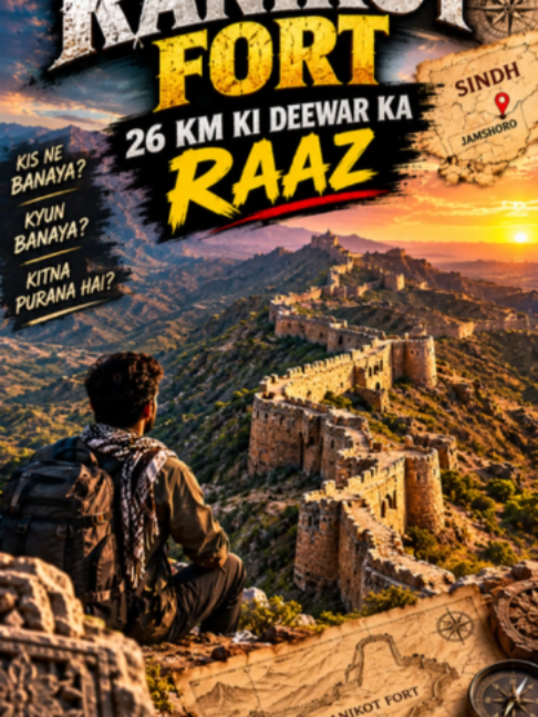 🏔️ RANIKOT FORT — 26 KM KI DEEWAR KA RAAZ | PART 1 Sindh ke Kirthar paharon mein ek aisa qila maujood hai jiska scale dekh kar aaj bhi sawal uthta hai… 😱 Ranikot Fort — jise aksar “Great Wall of Sindh” kaha jata hai. Iski massive stone wall paharon ke darmiyan door tak phaili hui hai. Lekin sabse bara sawal ye hai: Itni bari deewar kis ne banayi? 🤔 Kyun banayi? Aur iska asal maqsad kya tha? Is documentary series mein hum Ranikot ki deewar, darwazon, paharon, andar ke qilon aur iski mysterious history ko step by step explore karenge. ⚠️ Ek important baat: Ranikot ki lambai ke bare mein mukhtalif sources mein different measurements milte hain. Isi liye 26 KM ek reported figure hai, jabke kuch official sources is se zyada lambai batate hain. 🔥 Ye sirf ek qila nahi… ek historical mystery hai. Part 2 mein hum dekhenge ke Ranikot ki ye gigantic deewar paharon ke saath kaise design ki gayi thi. #RanikotFort #Ranikot #GreatWallOfSindh #SindhHistory #PakistanHistory #HistoricalPlaces #HiddenHistory #MysteryOfPakistan #HistoryTok #Documentary #HistoryDocumentary #Mystery #PakistanTikTok #TikTokPakistan #part1