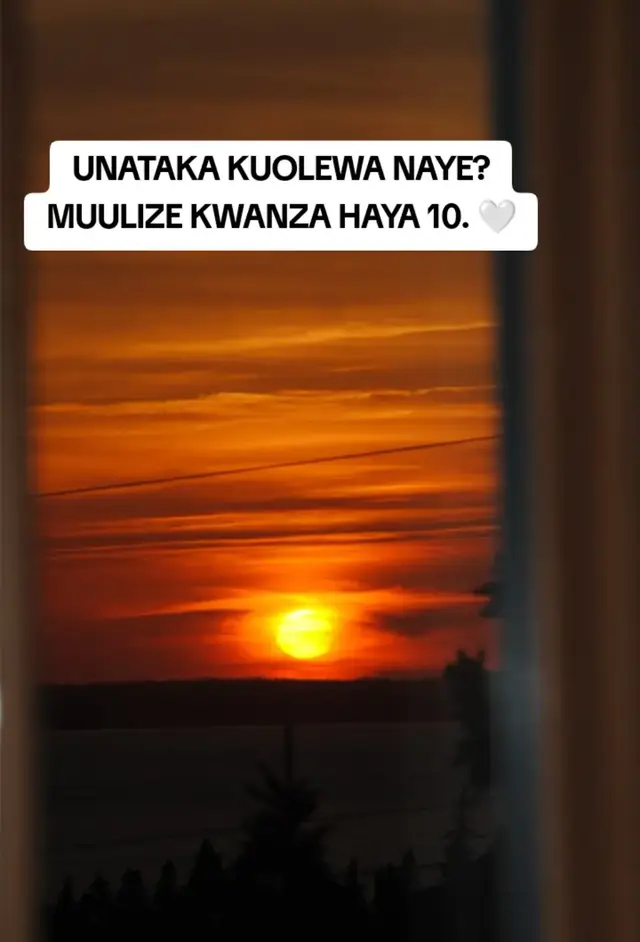 kukua kuelekea ndoa yenye misingi mizuri. Tuma neno “NDOA” WhatsApp 0763461665 nikuunge In shaa Allah The Halal Love Coach by Rahma 🤍.Hapa tunazungumza kuhusu 💍 Uchumba💏Mahusiano Maandalizi ya ndoa Maisha ya ndoa Healing & emotional growth Ndoa kwa mwongozo wa Kiislamu Kama unataka kujifunza nasi zaidi,Unataka kuolewa naye? Muulize kwanza haya 10. 🤍 Uchumba si muda wa kuongea kuhusu feelings pekeeNi muda wa kuuliza, kusikiliza, kuchunguza, kuelewa values za mtu na kuona kama mnaweza kujenga maisha pamojaUsiogope kuuliza maswali muhimu kwa sababu unaogopa kumpoteza mtu The right conversations before marriage can save you from many misunderstandings after marriage Save hii post kwa ajili yako au mshirikishe mtu aliye kwenye hatua ya uchumba #TheHalalLoveCoach #NdoaYaKiislamu #Uchumba #MarriagePreparation #MuslimMarriage 
