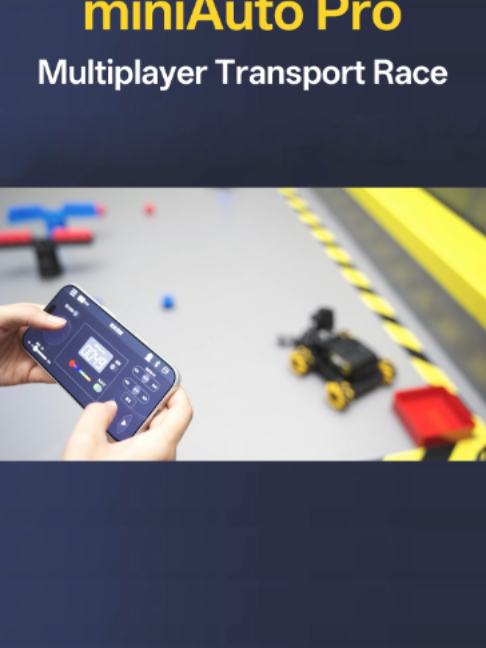 MiniAuto Pro Multiplayer Transport Race 🏁🤖 Grab it. Haul it. Win it.🏁 🟡🔵🔴⬛ Hiwonder miniAuto Pro — omnidirectional drive + 2DOF arm. Code it in Scratch, Python, or Arduino, then race to transport. 🛒 https://www.hiwonder.com/products/miniauto-pro #miniAutoPro #Hiwonder #RobotCar #STEM #AIRobot #ESP32 #Robotics #CodingForKids #Arduino #Python #Scratch #RobotArm #Mecanum #RobotRace #EdTech