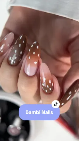 Bambi Nails Tutorial 🦌🍂 Najmodniejsze paznokcie na jesień 2026! Kolory: Lacogel 972 Nugatowa, Lacogel 973 Orzesz Ty! #bambi 