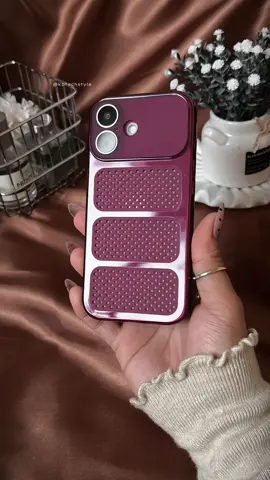 This burgundy heat dissipation case ✨  #iphonecase #caseforiphone #phonecase #heatdissipationcase #casing 