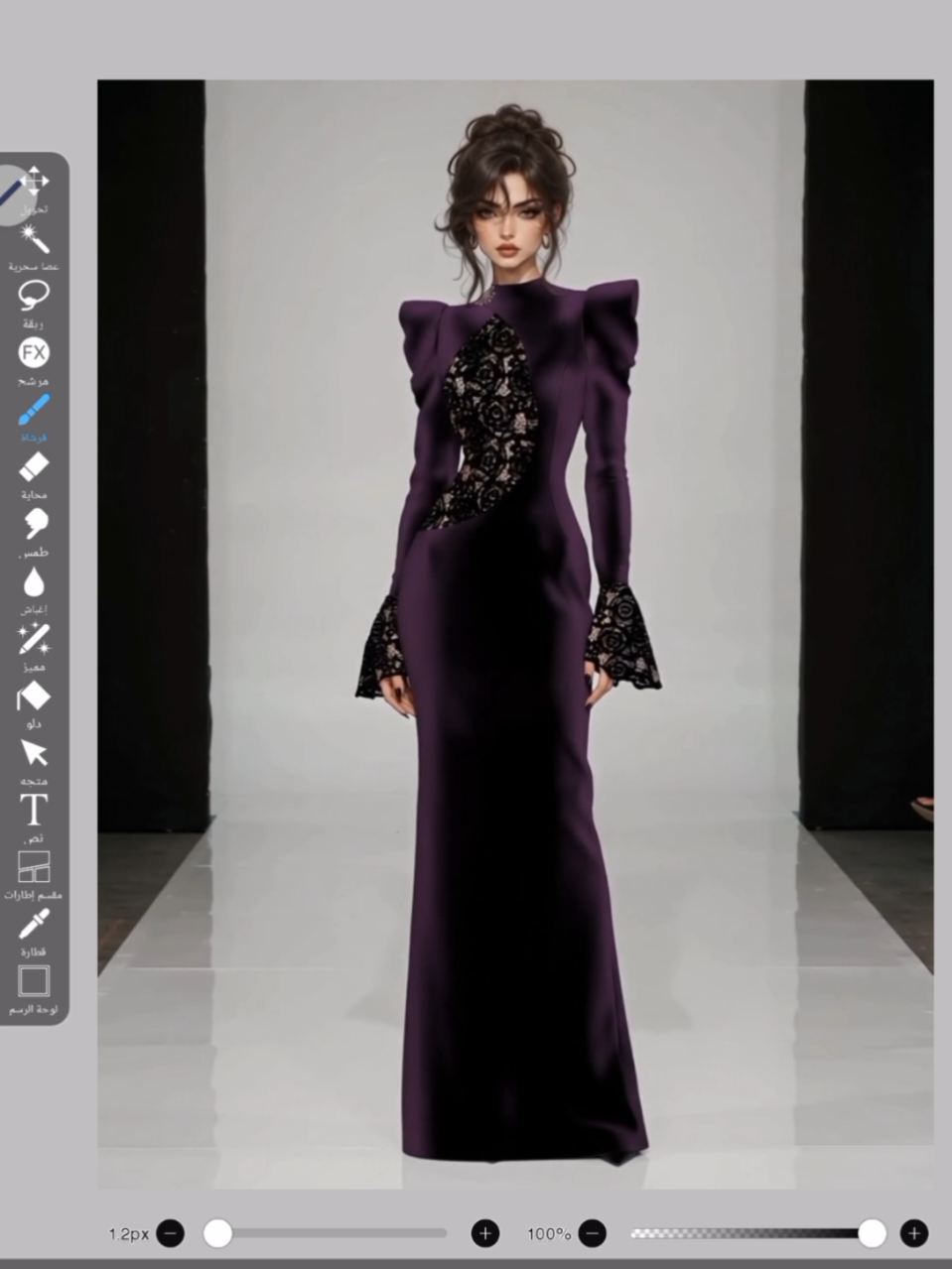 How to draw elegant evening dress using ibis paint x  #fashionillustration #digitalfashion #ibispaintx #artistatiktok #fashiondesign 