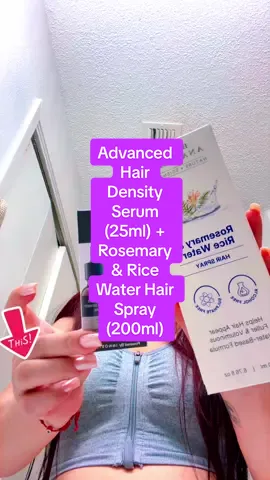 Advanced Hair Density Serum (25ml) + Rosemary & Rice Water Hair Spray (200ml)#serum#creadordetiktokshop #halloweenhigh #grwmschool #tiktokshopsummersaled 