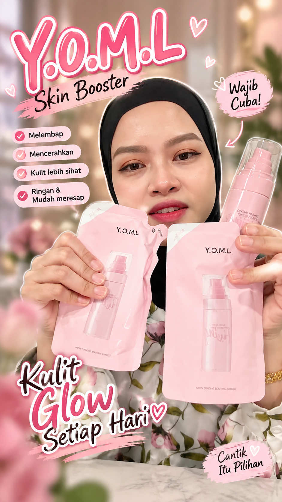 Nak makeup tahan lagi lame…😍nak kulit glowing plz cepat grab produk ni…😍@JMCY Beauty MY  #beauty #spray #softskin #glowing #settingspray 