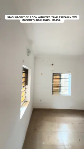 This is an exclusive self contained available at Premier layout, Enugu. House features; Personal overhead tank  Personal prepaid meter  Few in a spacious compound with enough parking space. Fenced and Gated  Secured and serene neighborhood  Constant power and water supply Semi-Virgin but sweet Rent 800k per annum #househunting #Enugu #houseforrent #content #viralvideo 
