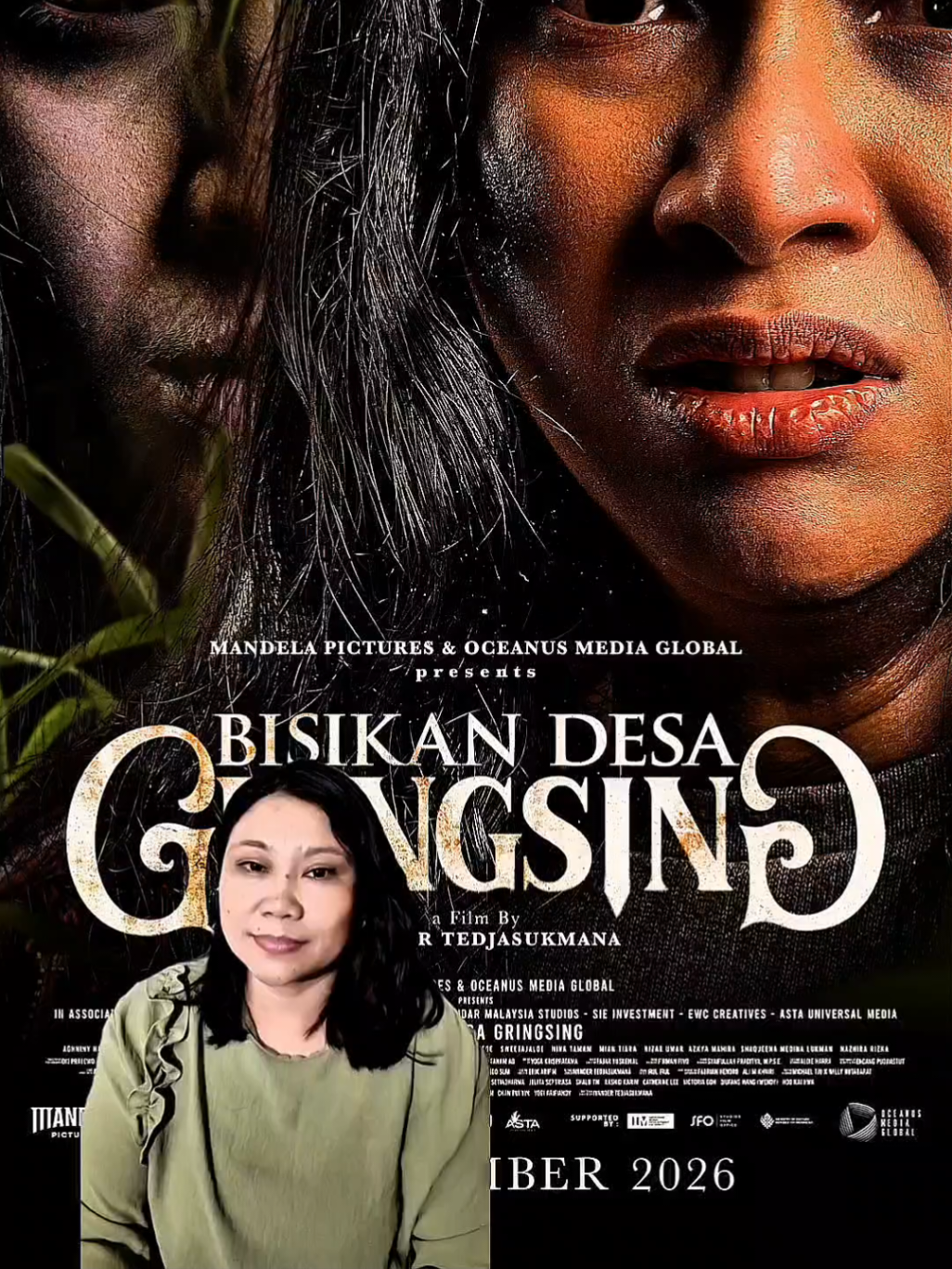 Bisikan Desa Gringsing adalah film horor misteri produksi Mandela Pictures dan Oceanus Media Global, hasil kolaborasi lintas negara Indonesia-Singapura-Malaysia, disutradarai oleh Ivander Tedjasukmana. Film ini tayang di bioskop mulai 24 September 2026 dengan jajaran pemain senior seperti Aghniny Haque, Fatmah Nahdi, Surya Saputra, dan Kiki Narendra  #BisikanDesaGringsing  #FilmBisikanDesaGringsing 