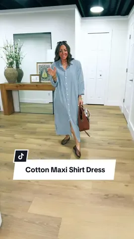 100% cotton and so effortlessly chic for multiple seasons! I’m 5’2” 130 in a Small #shirtdress #cottondress #dresswithpockets #modestfashion #dress @CHOUYATOU 