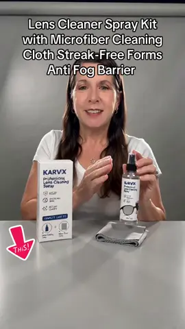 Lens Cleaner Spray Kit with Microfiber Cleaning Cloth Streak-Free Forms Anti Fog Barrier Restores Clear Vision Alcohol Free Safe for Eyeglasses Camera Screens 100ml. 