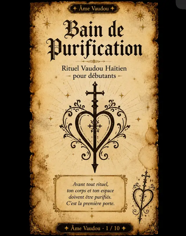Je republie pour vous le bain de purification dans sa version détaillée et simplifiée, celle que je vous avais déjà partagée. Elle avait été sign*lée et suppr*mée, mais je tenais à vous la remettre à disposition parce qu'elle vous appartient autant qu'à moi. Profitez en, gardez la précieusement, et n'hésitez pas à la partager pour qu'elle continue à circuler malgré tout. Likez, commentez, dites moi si vous l'avez déjà essayée. Ayibobo.  Âme Vaudou #baindepurifiration #vaudouhaitien #vaudou #vodou 
