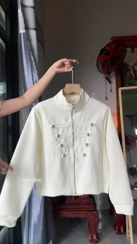 Áo khoác nỉ 2 da cổ cao