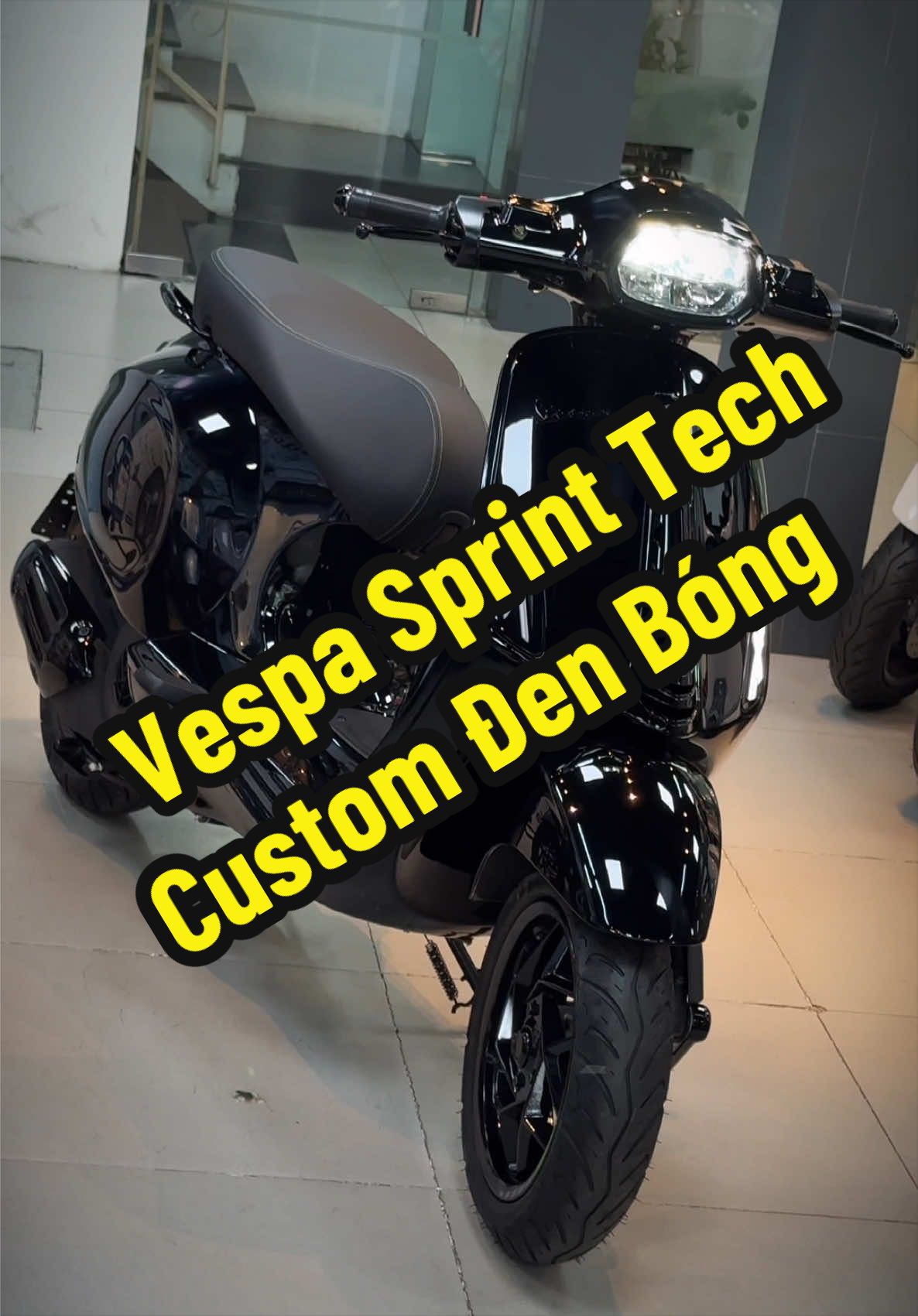 Hoàng Tử đen Bóng Vespa Sprint Tech  #CapCut #vespanguyennhan #vespasprintnewcore #vespa #vespasprinttech 