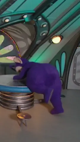 don't ask me why Tinky Winky is tryna sleep on the table 😭 #teletubbies Video: Tinky Winky, the purple Teletubby, struggles to sleep.