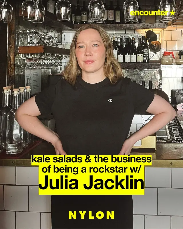 @juliajacklin is pulling out the fishnets and leaning into her rockstardom. The singer-songwriter's identity shift comes just in time for the release of her fourth studio album 'The Gem.' Ahead of its drop on Sept. 25, NYLON met with Julia over a kale salad at Tiny’s and the Bar Upstairs to talk about the project and feeling like a rockstar. Read the full Encounter at the link in bio. Photos: @jgiandurco