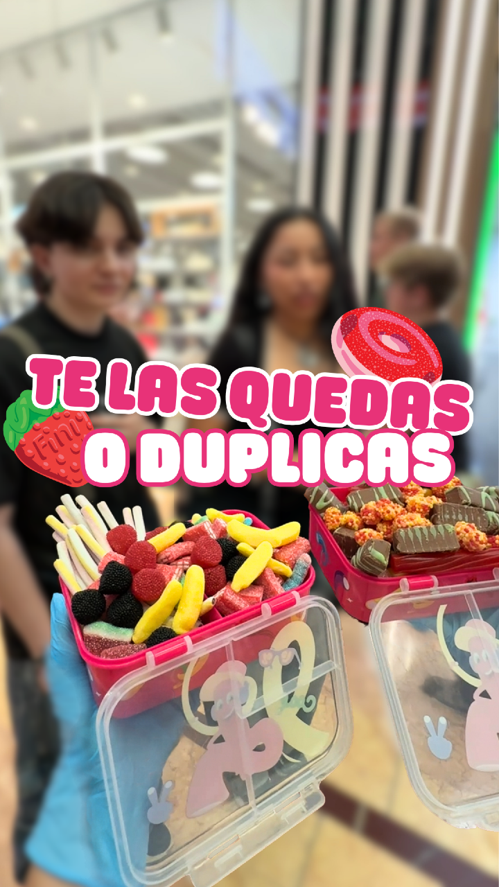 Hemos venido al quisco de Fini en el CC Nueva Condomina y aquí también sois de duplicar las golosinas para la siguiente persona 😜 🍬 Y tú, ¿qué habrías hecho? Te leemos 👀 #fini #golosinas