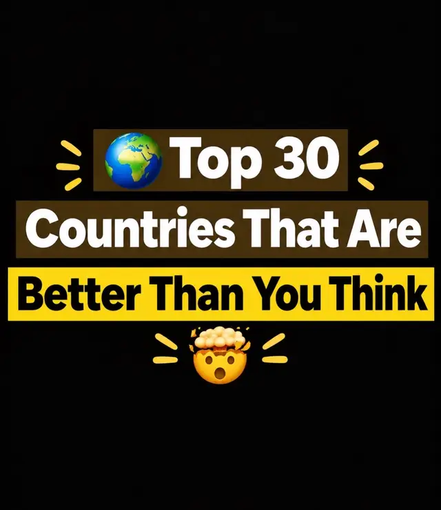 😳🌍 Top 30 Countries That Are Better Than You Think 🤯✨ Some countries are seriously underrated! From amazing cities and beautiful nature to unique cultures, great food, modern infrastructure and unexpected advantages — these countries might surprise you! 👀🔥 Watch until the end and see which country takes the 1 spot! 🌎💯 🌍 countries • underrated countries • countries you should visit • best countries • surprising countries • country facts • world facts • geography • travel • travel destinations • hidden gems • underrated places • amazing countries • interesting countries • top 30 countries • world ranking • travel inspiration • places to visit #countries #geography #travel #worldfacts #fyp