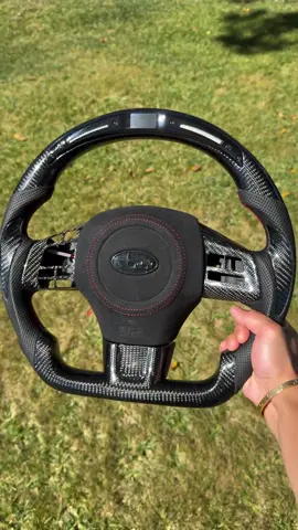 Another one for the Subie gang for a 2016 WRX.W Since Alcantara is pretty high maintenance, we only have it on the airbag for this build. Would you get this combo? #customsteeringwheel #carbonfibersteeringwheel #carbonfibereverything #carguythings #subaruwrx