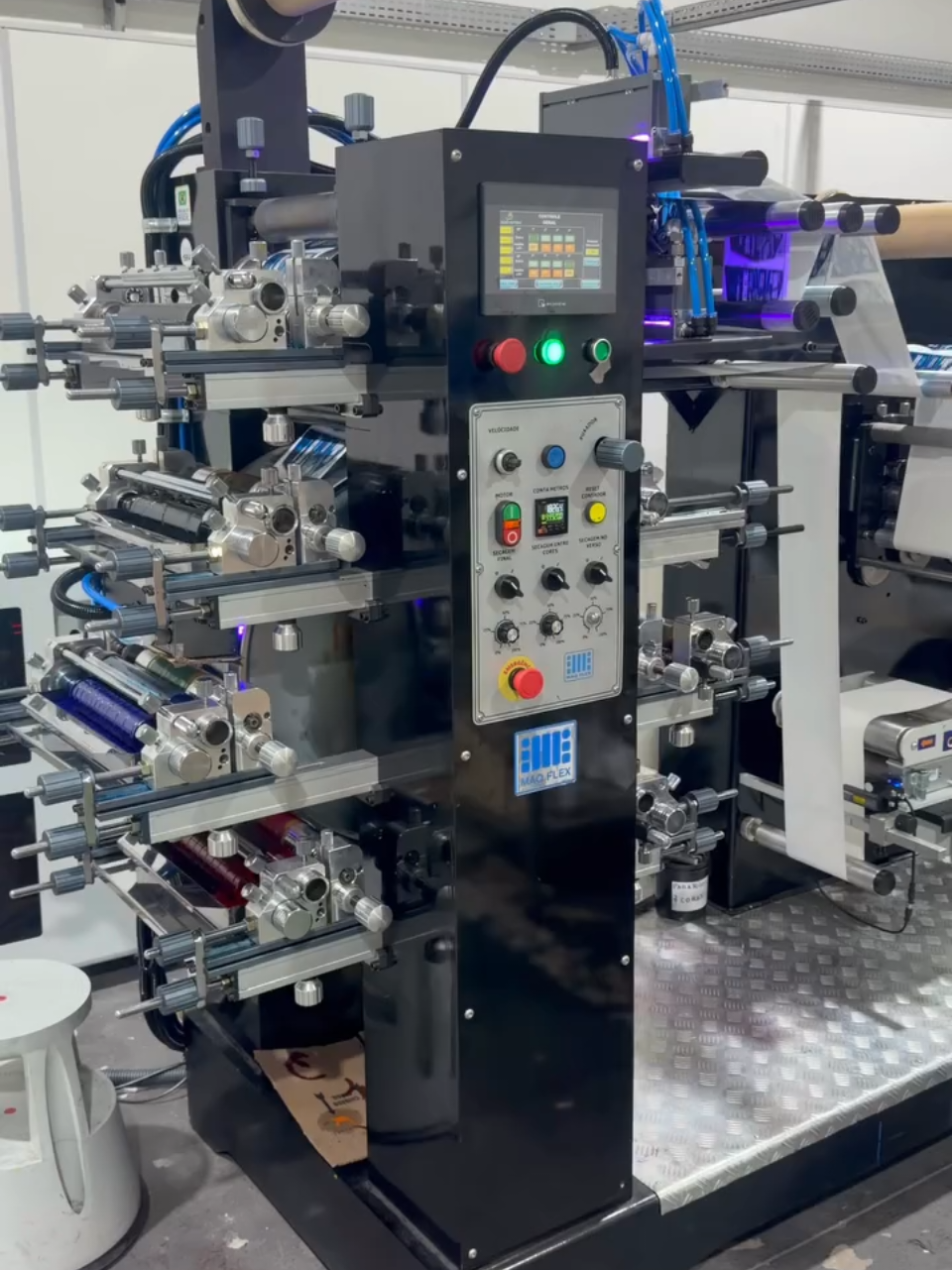 IMPRESSORINHA DE 7 CORES #maquinaspesadas #producao #embalagem #plastico #tecnologia 