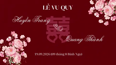Mẫu lễ dạm ngõ, lễ vu quy tone đỏ đẹp cho mn lựa #dạmngõ #damhoi #damcuoi #slidecuoi #wedding 