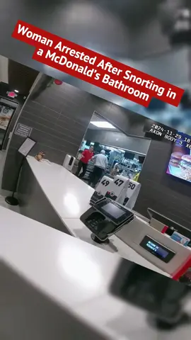 Woman Arrested After Snorting in a McDonald’s Bathroom #cops #copsoftiktok #bodycam 