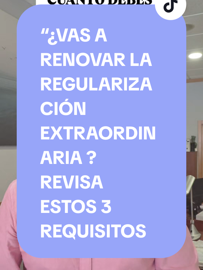 🚨 ¿TE TOCA RENOVAR TU RESIDENCIA POR LA REGULARIZACIÓN ? GUARDA ESTO Estos son algunos de los requisitos básicos que debes revisar antes de presentar tu renovación: ✅ 1. Presentarla dentro del plazo Puedes solicitarla desde 2 meses antes de que caduque tu autorización. También puedes hacerlo hasta 3 meses después, aunque presentar fuera de plazo puede dar lugar a sanción.  ✅ 2. Revisar tu situación laboral Puedes renovar si continúas con la relación laboral que dio origen a tu permiso.  ✅ 3. Si ya no trabajas con la misma empresa Haber trabajado al menos 3 meses por año puede permitirte renovar si, por ejemplo: • Estás de alta con un nuevo empleador. • Tienes un nuevo contrato condicionado a la renovación. • Perdiste el empleo por causas ajenas a tu voluntad y te mantuviste inscrito como demandante de empleo.  ⚠️ No esperes a que tu tarjeta esté a punto de caducar para revisar tus cotizaciones y tu situación laboral. 📲 ¿Tienes dudas sobre tu renovación? WhatsApp +34 688 783 764 📌 Guarda este vídeo y compártelo con alguien que tenga que renovar su residencia. #RenovacionResidencia #ExtranjeriaEspaña #PermisoDeTrabajo #ResidenciaEspaña #RegularizacionExtraordinaria