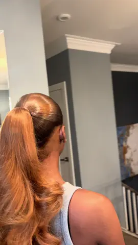 i love this color 😍😍 giving very much ready for fall 🍁🍂 Ponytail Season is Officially Here!!  Book your appointment today @dolledbyclaudiaa on instagram  October bookings open 28th book before all the spots full #fyp #laurelmd #dmvhairstylist #slickponytail #layers 