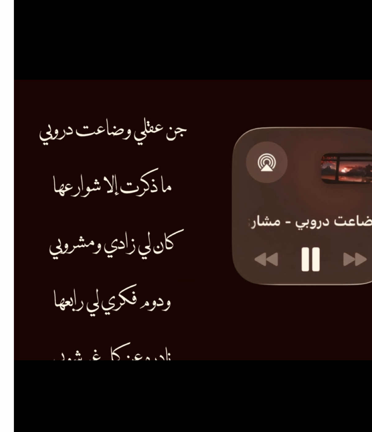 جن عقلي وضاعت دروبي ما ذكرت الا شوارعها كان لي زادي ومشروبي ودوم فكري لي يربعها   نادرة عن كل غرشوبي وفايقه حز تجمعها غرنقي يا الغر رعبوبي شبه ريمٍ في مراتعها#creatorsearchinsights #fyp #foryou #اكسبلور #مشاري_بن_نافل 