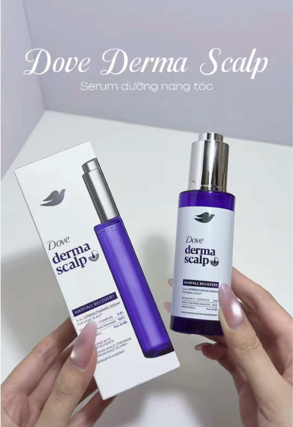 Giảm rụng từ gốc cùng serum Dove chỉ với 1xx #DoveDerma #Serum #HợptáccùngUnilever #Ecomobi #chamsoctoc 