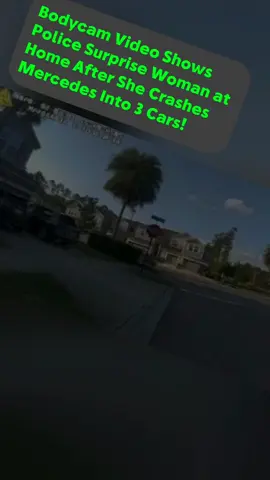 Bodycam Video Shows Police Surprise Woman at Home After She Crashes Mercedes Into 3 Cars! #cops #copsoftiktok #bodycam 