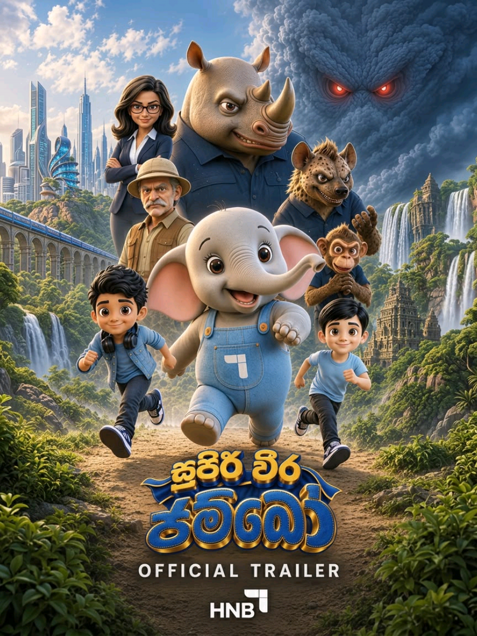 සුපිරි වීර ජම්බෝ’ ඔහුගේ වික්‍රමාන්විත ගමන ඔක්තෝබර් 01 අරඹන්න සුදානම්  ඔයාලාත් ජම්බෝගේ ලෝකයට යන්න ලෑස්ති ද?  சந்தோஷம், ஆச்சரியங்கள் மற்றும் உற்சாகம் நிறைந்த ஒரு அற்புதமான சாகசப் பயணத்திற்கு ஜம்போ தயாராகிவிட்டான்!  ஜம்போவுடன் இணைந்து, அவனது அற்புதமான உலகத்தைச் சுற்றிப் பார்க்க நீங்கள் தயாரா?  அப்படியானால், அக்டோபர் 1-ஆம் திகதி சந்திப்போம்! Jumbo is ready for an exciting adventure filled with fun, surprises and excitement!  Are you ready to join Jumbo and explore his wonderful world? See you on October 1st! #hnb #singithi #supiriweerajumbo #jumbosworld #adventure 