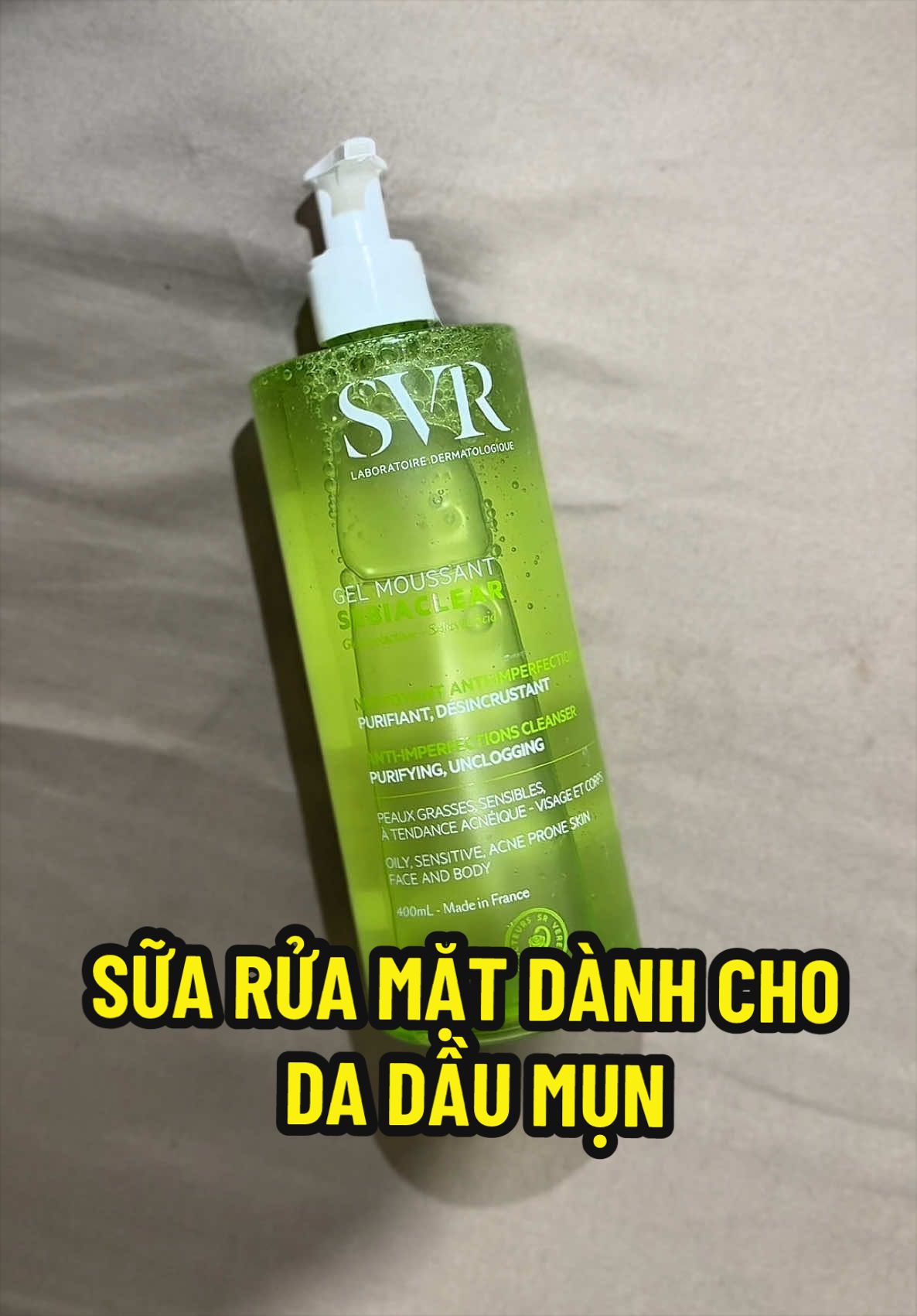 Có làn da dầu mụn nhưng lại không biết chọn srm nào phù hợp thì tham khảo em SVR xanh láaa này nha #SVR #SuaruamatSVR #cleansingfoam #suaruamat #skincare 