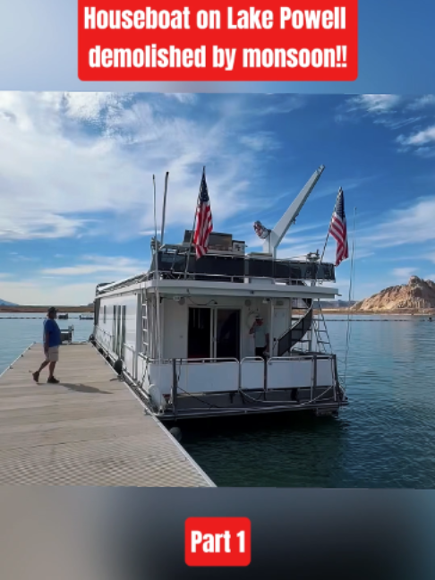 Houseboat on Lake Powell Demolished by Monsoon!! | Part 1 #LakePowell #Houseboat #MonsoonStorm #BoatLife #AmericanLife