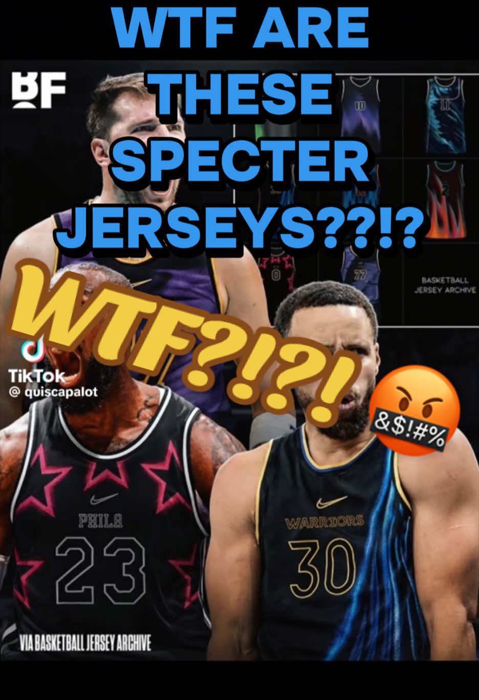New Specter jerseys just dropped for the Lakers, Sixers, and Warriors I’m sorry but… WTF are these? Lakers fans are already in the comments cooking these. Would you wear these or burn them? @NBA @Lakers @warriors @Philadelphia 76ers #SpecterJerseys #Lakers #Warriors #Sixers #NBAJerseys 