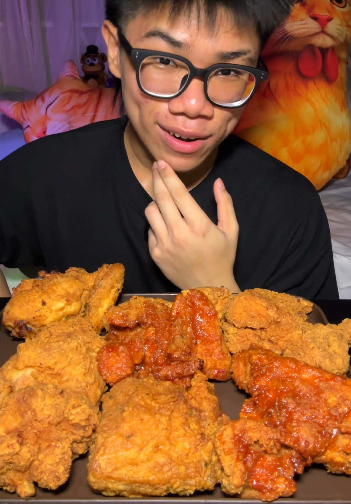 Mukbang Gà Rán Texas #mukbang #reviewanngon #ShopeeFoodTrumDealLenLive 