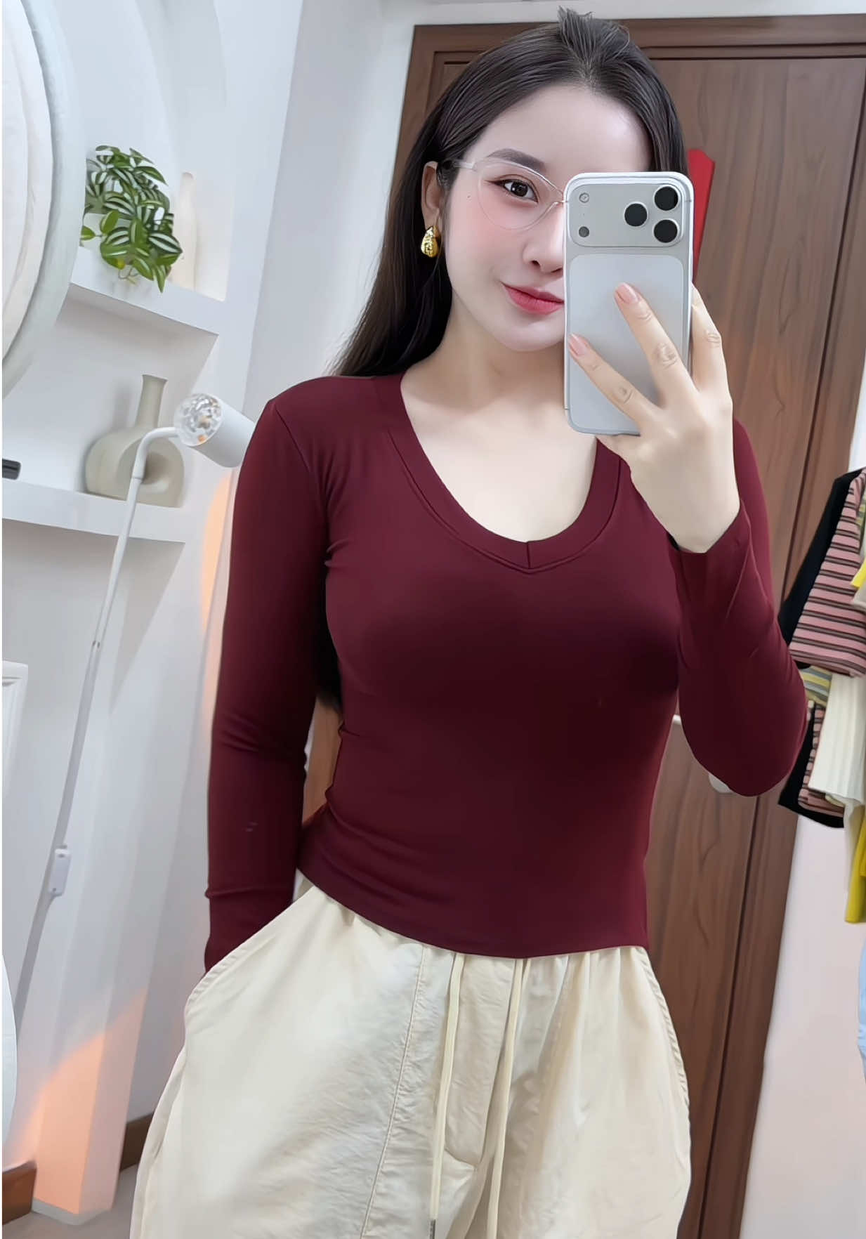 Áo thun cổ tim fom đep mê lun ii #xuhuong #aothun #ao