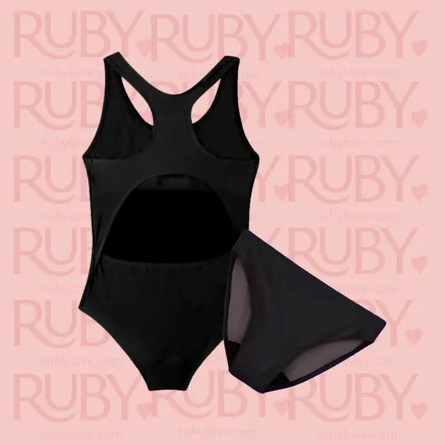 Swim worry-free! Our Ruby Love One-Piece Period Swimwear features our built-in absorbent liner and leak-proof technology, so you can swim, paddleboard, surf or just lounge on the sand all day. Our period swimwear is designed specifically for water activity. No swelling in water!