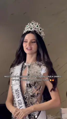 MISS GRAND INTERNATIONAL 2026 QUEENS GAVE A SAMPLE OF THEIR POWERFUL INTRODUCTIONS! 👏🔥 #fyp #foryou #missgrandinternational #missgrandphilippines #angelicalopez 