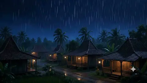 Suasana desa Jawa pas hujan badai malam hari emang beda. 🌧️⚡ Tenang, syahdu, tapi perlahan bikin merinding. Apalagi denger derit pohon bambu pas kilat nyamber, ditambah ada sosok misterius lewat. Siapa nih yang pernah ngalamin vibes kampung halaman kayak gini? 👀 #DesaJawa #Animasi3D #HujanDeras #VibesDesa #SuasanaMencekam  