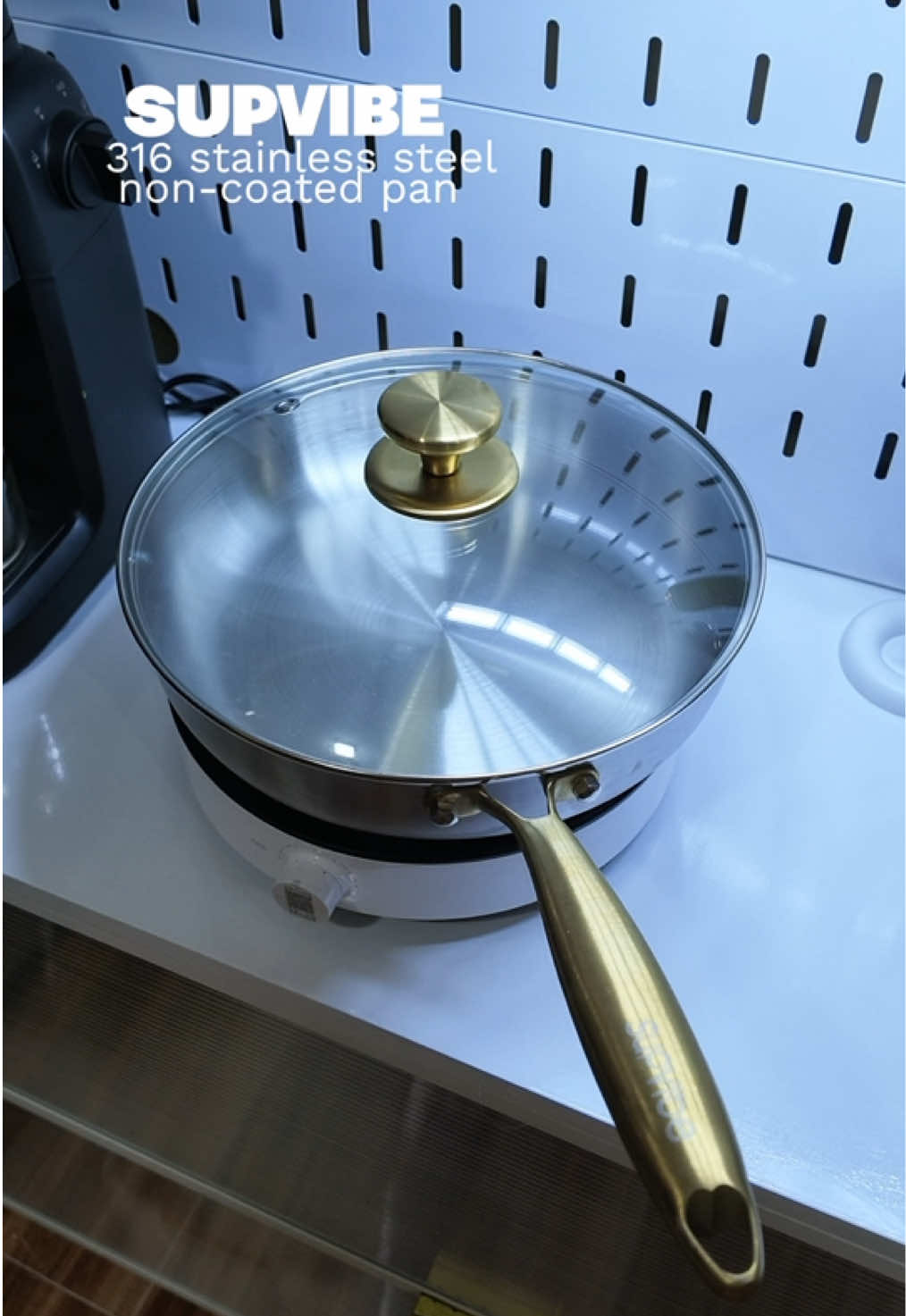 Upgrade your everyday cooking pan 🍳✨ 316 stainless steel, non-coated, flat-bottom and suitable for different stoves. Perfect for everyday cooking! 🥩🍳  #StainlessSteelPan #FryingPan #CookingPan #KitchenEssentials
