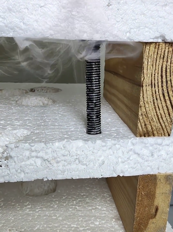 Hot Bolt Vs Styro Foam 🔴🔥  #asmr #satisfying #experiments #asmrsounds 