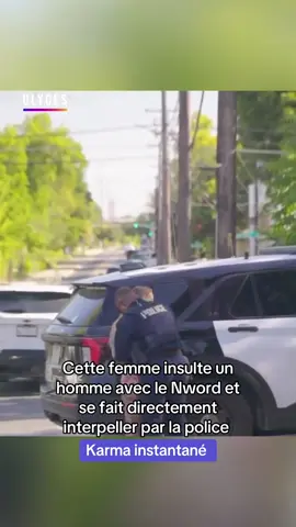 Cette femme insulte un homme avec le Nword et se fait directement interpeller par la police. Karma instantané. Crédit : @rt.visuals512 / IG 