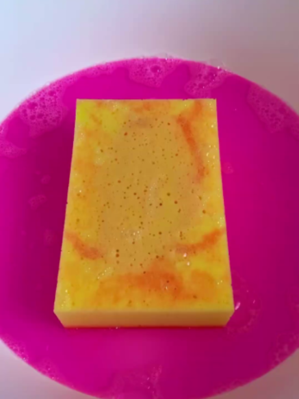 Asmr bingo pink cleaner and huge sponge credit:@asmrsolaris #spongesqueezing #suds #asmrsound #satisfying #CleanTok #spongetok