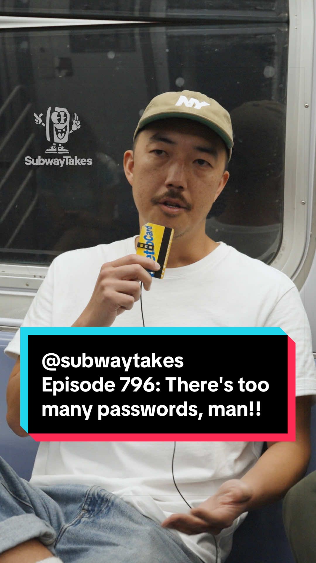 Episode 796: There's too many passwords, man!! @Dan Yang  #subwaytakes #interview #passwords #security #nyc