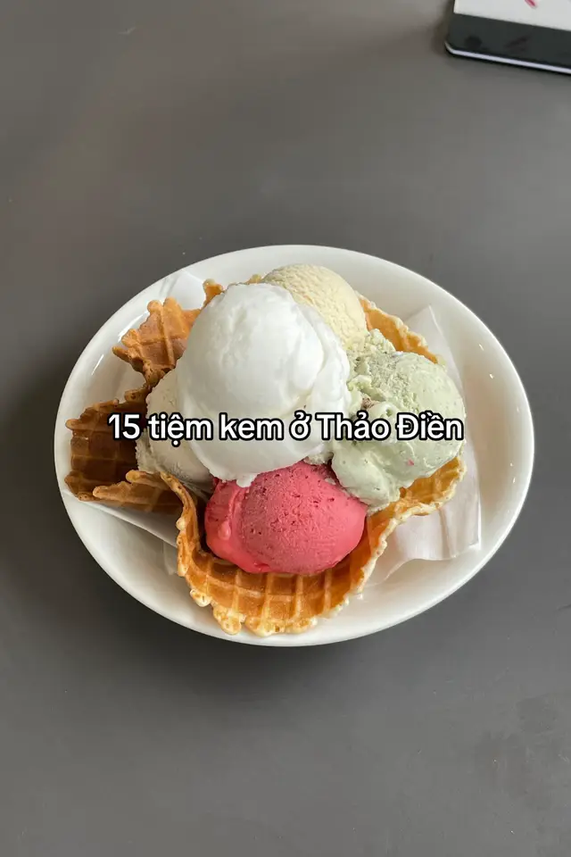 không chỉ cà phê mà các tiệm kem ở Thảo Điền cũng nhìu kinh khủng =))) xin fep hnay lên 1 con bài tổng hợp các quán kem đã đi  #thaodienq2 #gelato #icecream 