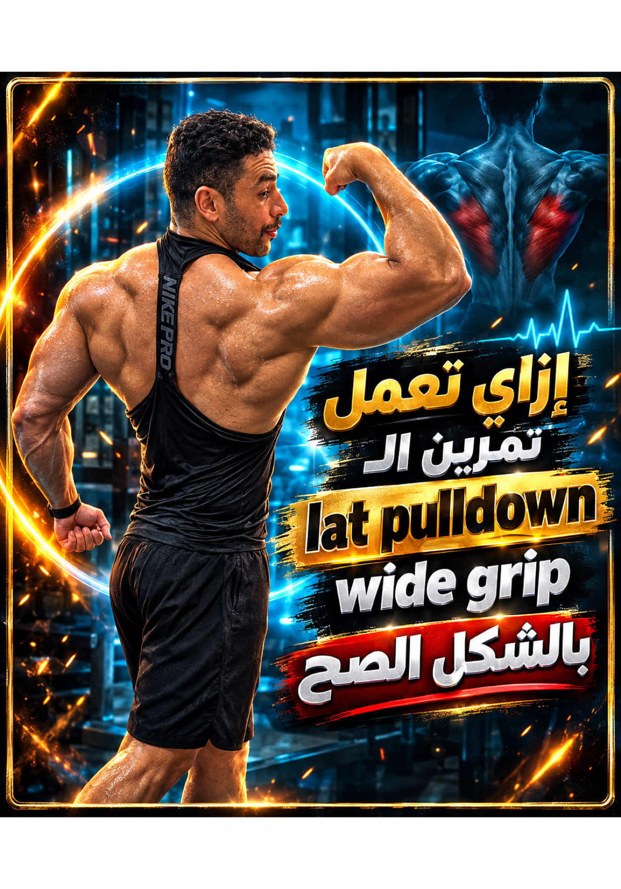 شرح تمرين سحب العالي الواسع pulldown wide grip من اقوي التمارين ليوم الظهر شرح كامل للزاويه لزياده الكثافه و الضخامه العضليه The wide-grip lat pulldown is one of the most powerful exercises for back day, targeting the perfect angle to maximize muscle thickness and overall mass.  #ahmedaglen #body #Fitness #gym #workout                 