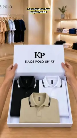 PAKET 3PCS KAOS POLO SHIRT PRIA KERAH LENGAN PENDEK #kaos #kaospolo #poloshirt #kaospria #kaosviral 