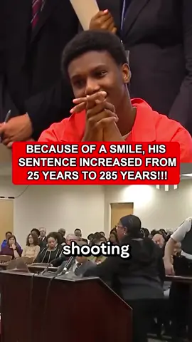 He thought a smile would fix everything, but it ended up costing him 260 extra years. 🤯 Is this justice or just a show? #truecrime #courtroom #justice #legal #viral