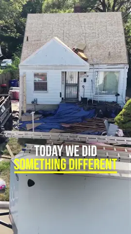 She made a shirt. A custom Midlife Stockman shirt, just for this. That gets me every time. This is Reva's place, the roof you all raised over $50,000 for. Schoenherr Roofing came out to get started, and by the time we wrapped, we'd added gutters, siding, windows, even air conditioning to the list. Still can't get over what this community did for one family.