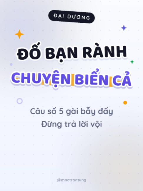 Câu hỏi hay về đại dương #tracnghiemhangngay